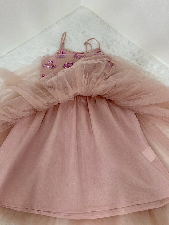 Cotton On Kids Girls Sequin Cake Tulle Party Dress - Picture 7 of 9